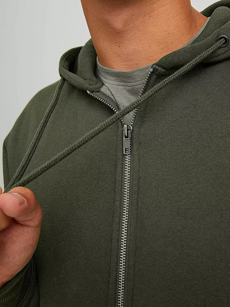 JACK & JONES Kapuzensweatjacke JJESTAR  olive