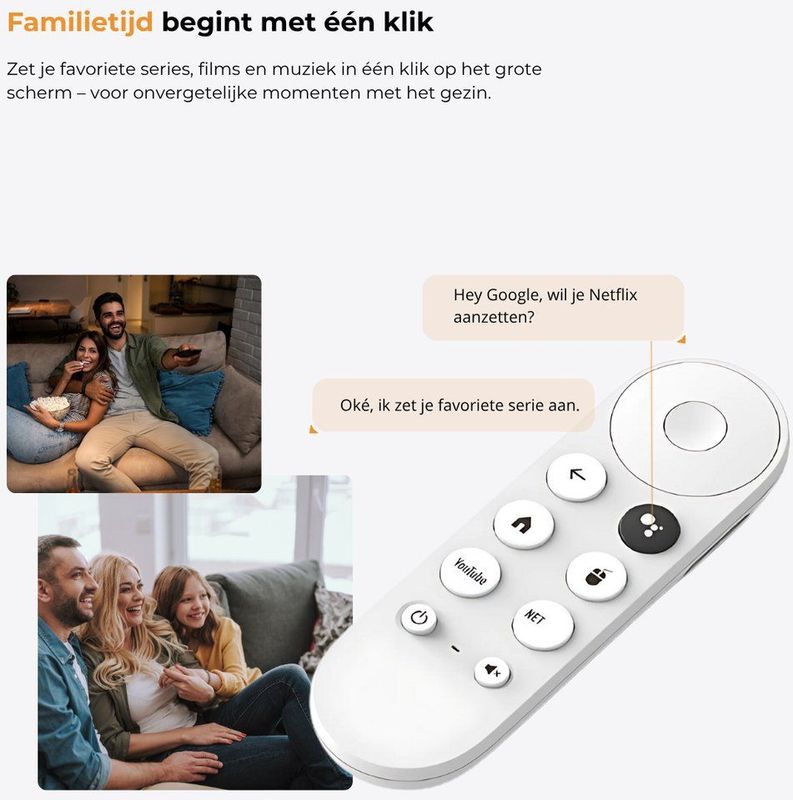 HappyLEDS - Android TV Dongle - 4K - Chromecast Streaming Box - WiFi & Bluetooth