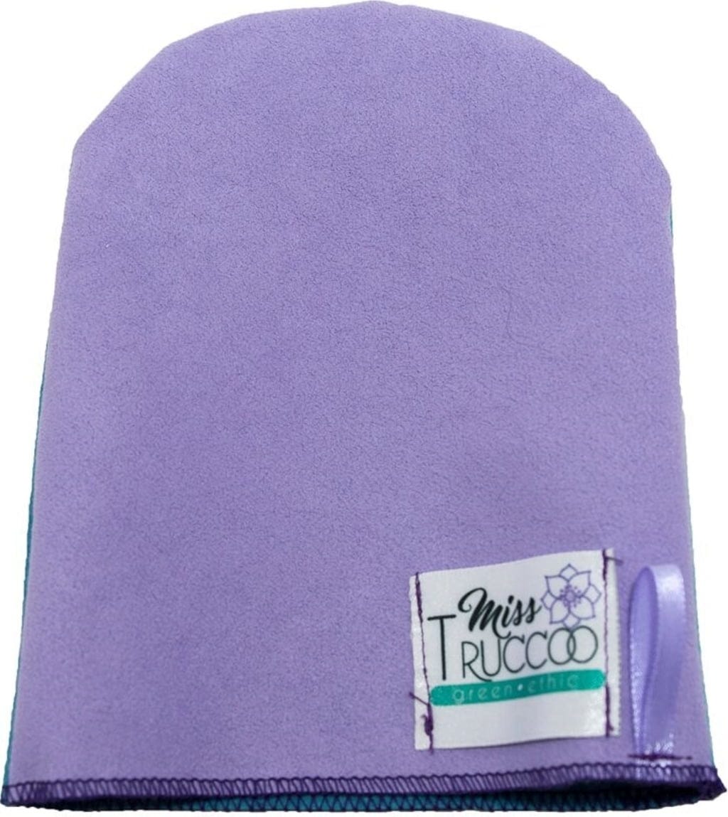 Miss TRUCCO  Waschhandschuh Uni aus Mikrofaser, Lila