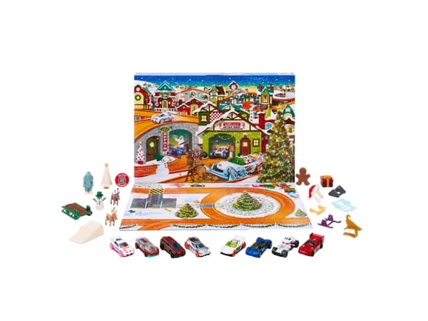 Hot Wheels HKL74, 455 mm, 45 mm, 305 mm, 871,4 g, Inneholder 1 Hot Wheels-adventskalender med Hot Wheels-biler og 16 tilbehør med vintertema., 281 mm
