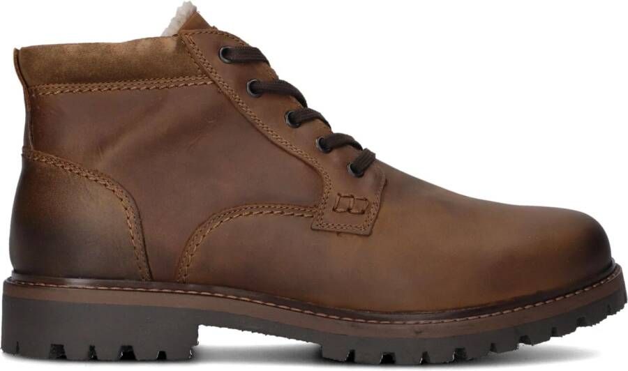 MAZZELTOV Veterboots Heren 700091 Maat: 45 Materiaal: Leer Kleur: Cognac