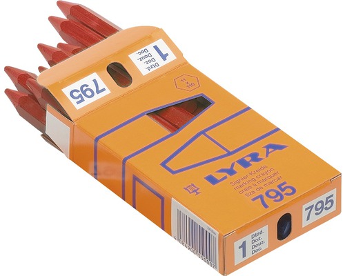 Lyra markeerkrijt Ø 11 mm rood 12-pack