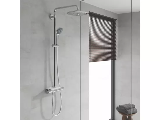 GROHE Colonne de douche thermostatique Vitalio Joy 260 avec nettoyant robinetterie GrohClean