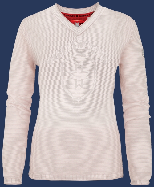 Damen Pullover 004 KoNitK, Cocos/Blushlime