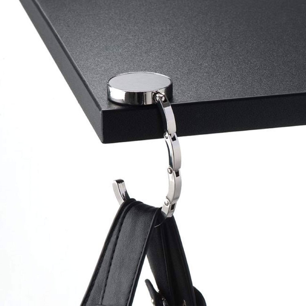 Faltbarer Handtaschenhalter Metall Haken für Taschen mit Kristall - Pink