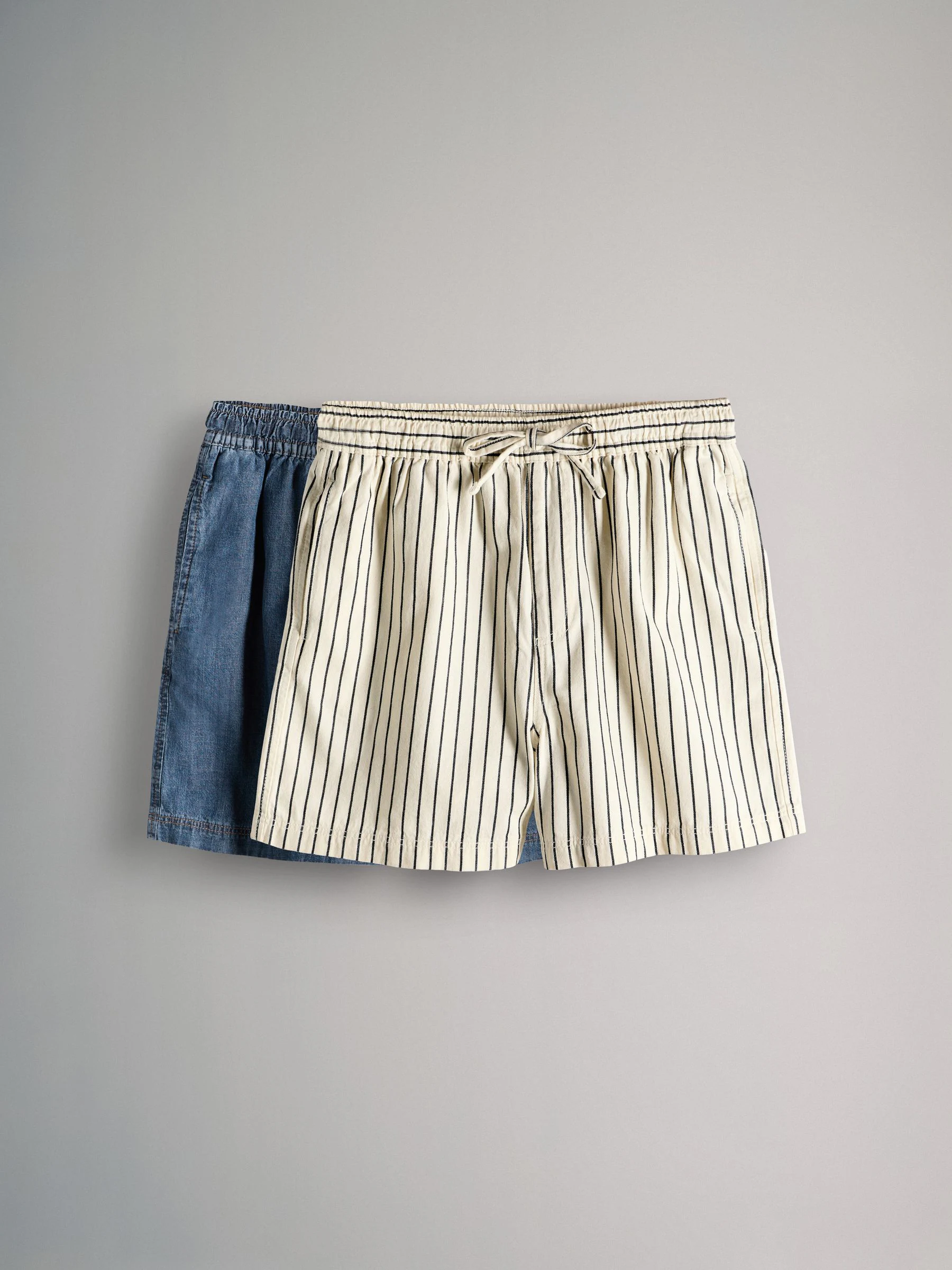 The Set 2 Pack Pull On Denim Shorts