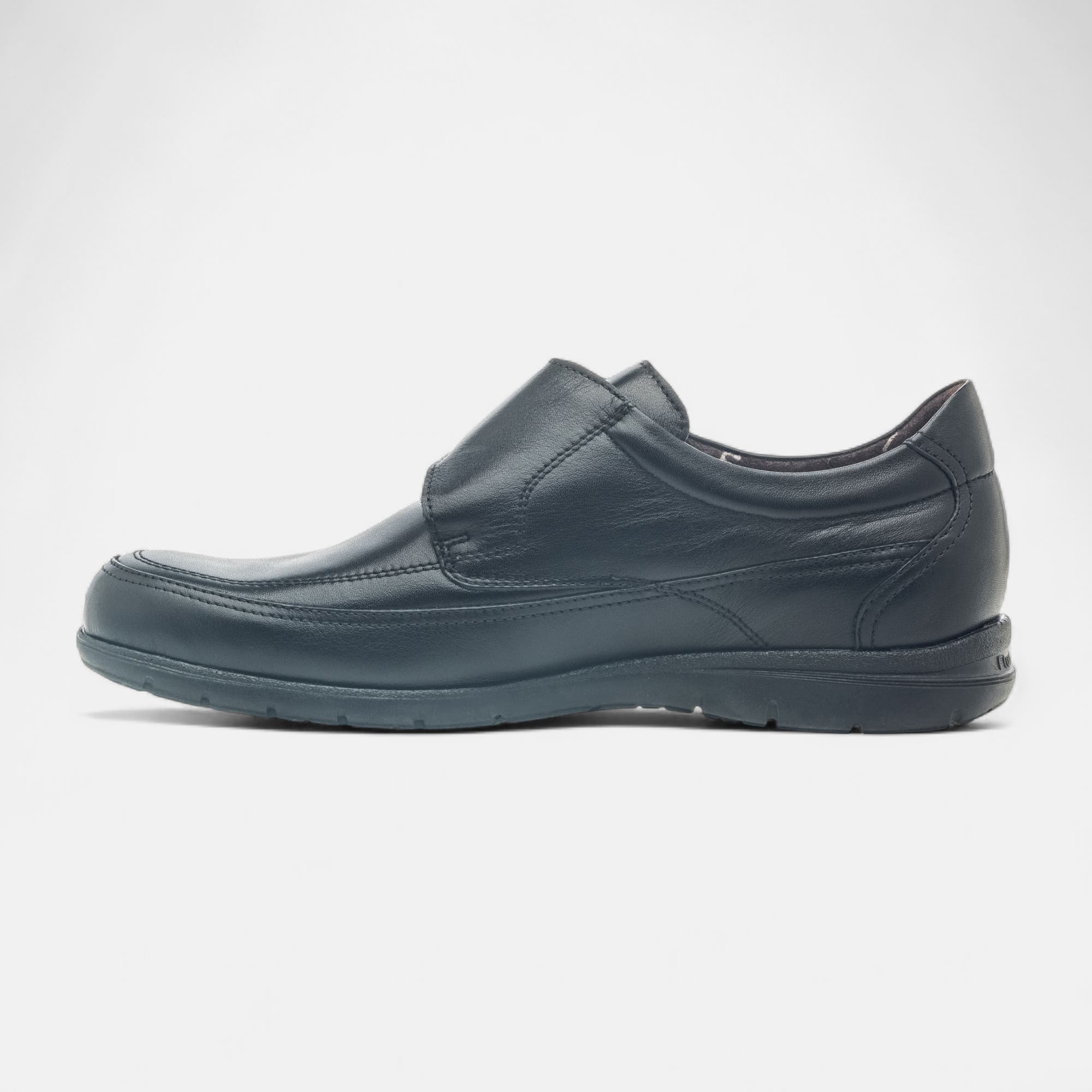 Mocassins pieds sensibles Homme en cuir noir