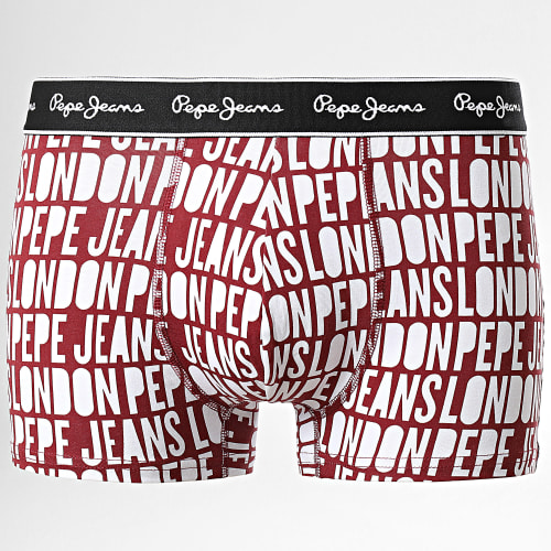 Lot De 3 Boxers Allover Logo PMU11091 Bordeaux