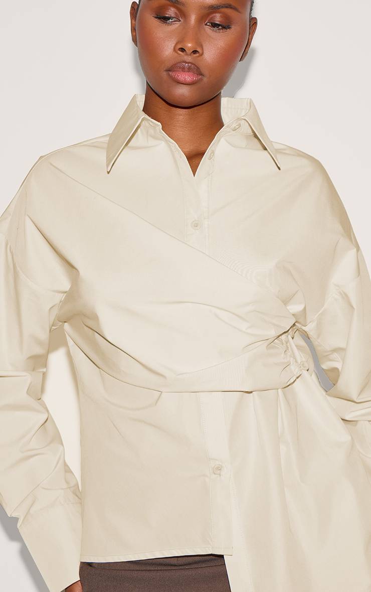 Citron Chemise Drapée Asymétrique