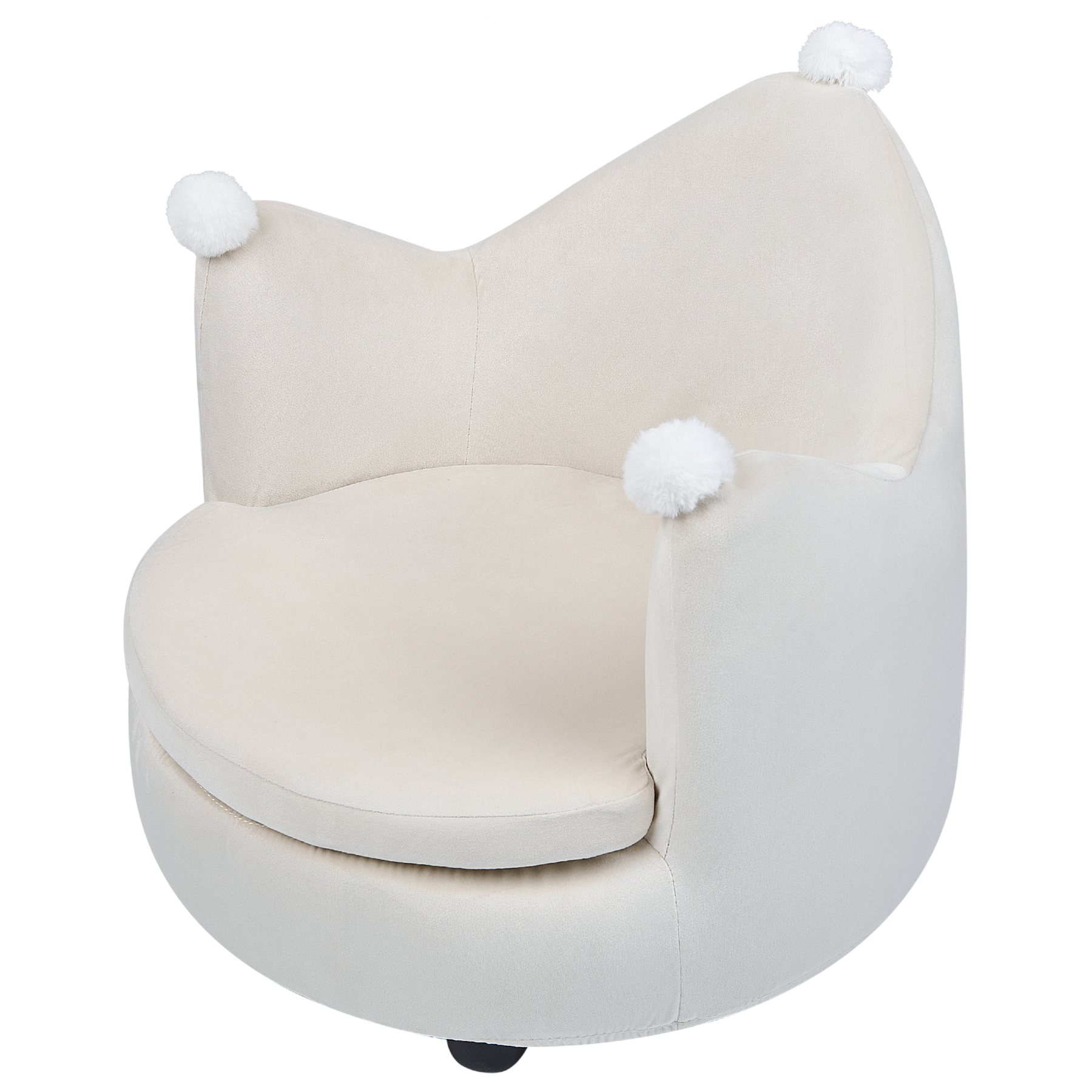 Beliani - VEGA - Kinderstoel - Beige - Fluweel
