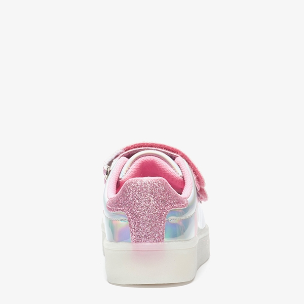 Blue box zilveren meisjes sneakers met lichtjes