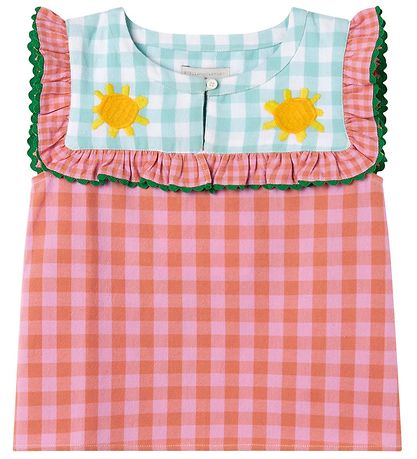 Stella McCartney Kids Top - Rosa/Orangeternet m.  Grøn