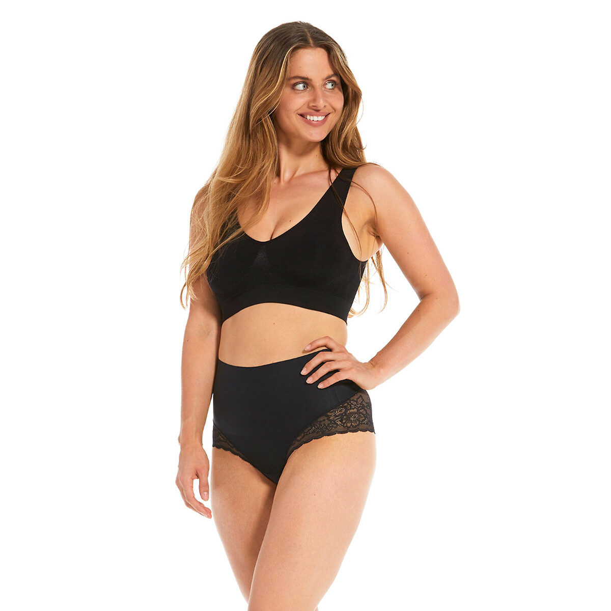 MAGIC BODYFASHION<br>Cinta modeladora de barriga Hoge com renda