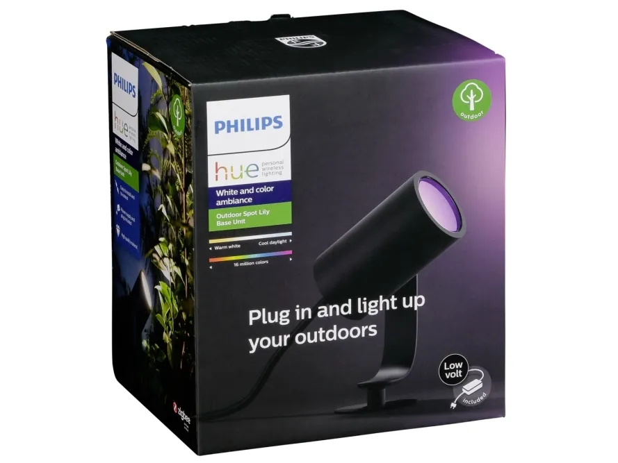 Philips Hue White Color Ambiance Lily udendørs 1 x Spot - Base Kit