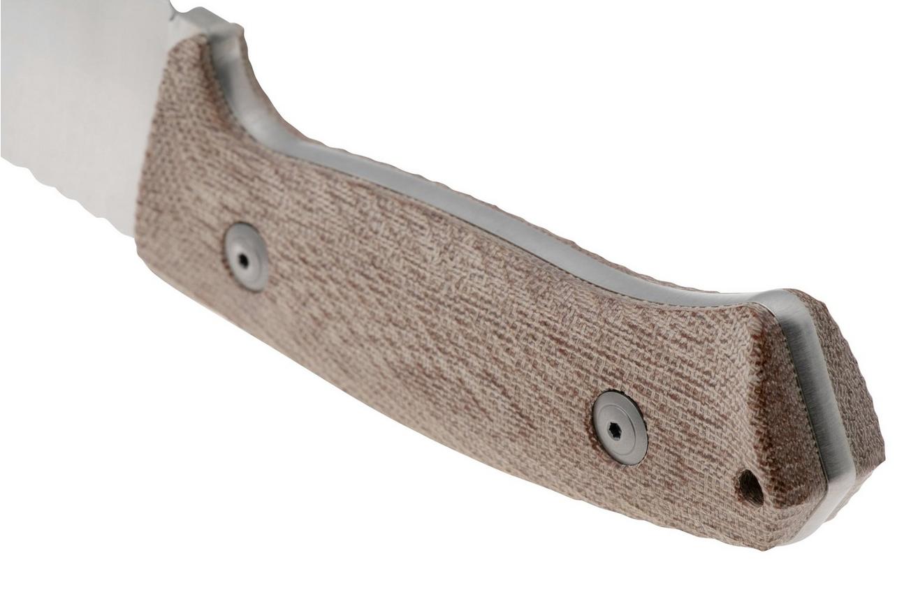 LionSteel M3 M3-CVN Natural Canvas Micarta vaststaand mes