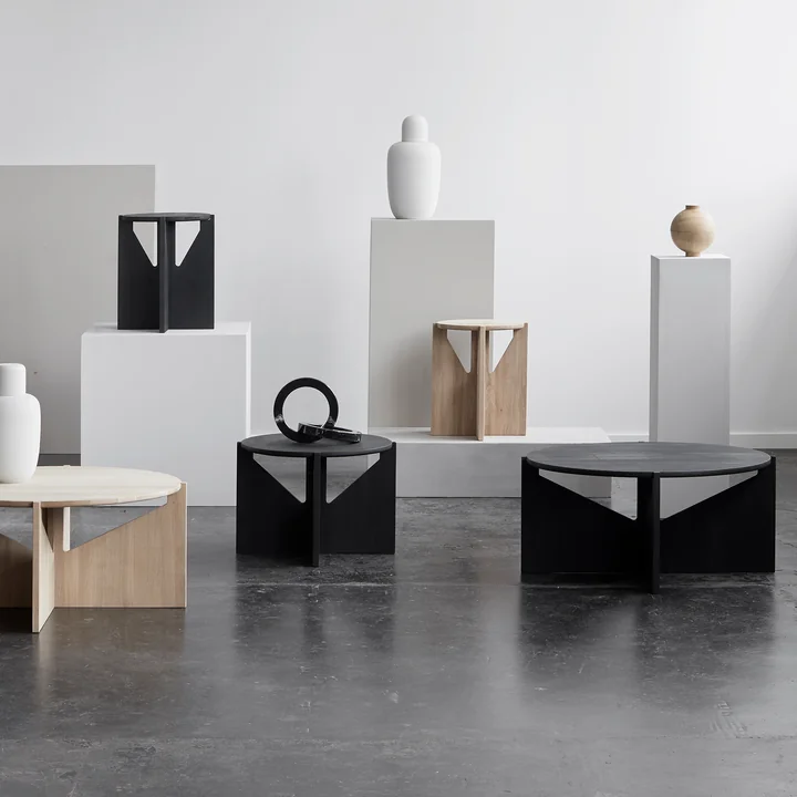 Kristina Dam Studio - Hocker, Ø 36 cm H 42 cm, Eiche
