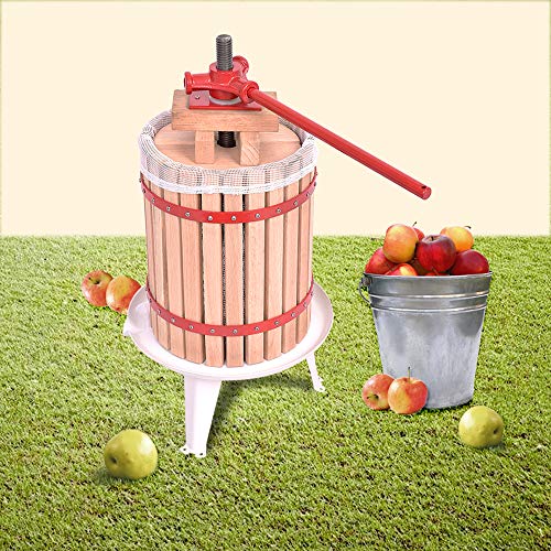 Froadp Manuel Pressoir à Fruit, Broyeuse à Fruits avec Bois Compressés et Filets de Pressage, Presse à Fruits de Table Hydraulique Extracteur pour Jus Vin Raisin Cidre pressé, Volume 18L : Cuisine et Maison