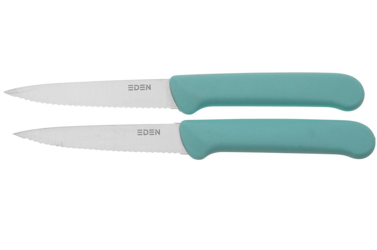 Eden gekartelde groentemesjes, lichtblauw, 9 cm, set van 2