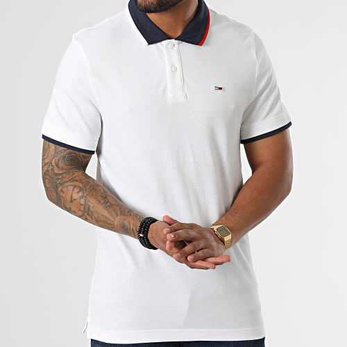 Polo Manches Courtes Regular Flag 5076 Blanc