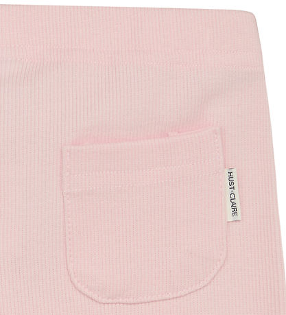 Hust and Claire Leggings - Rib - Le - Icy Pink m. Schleife