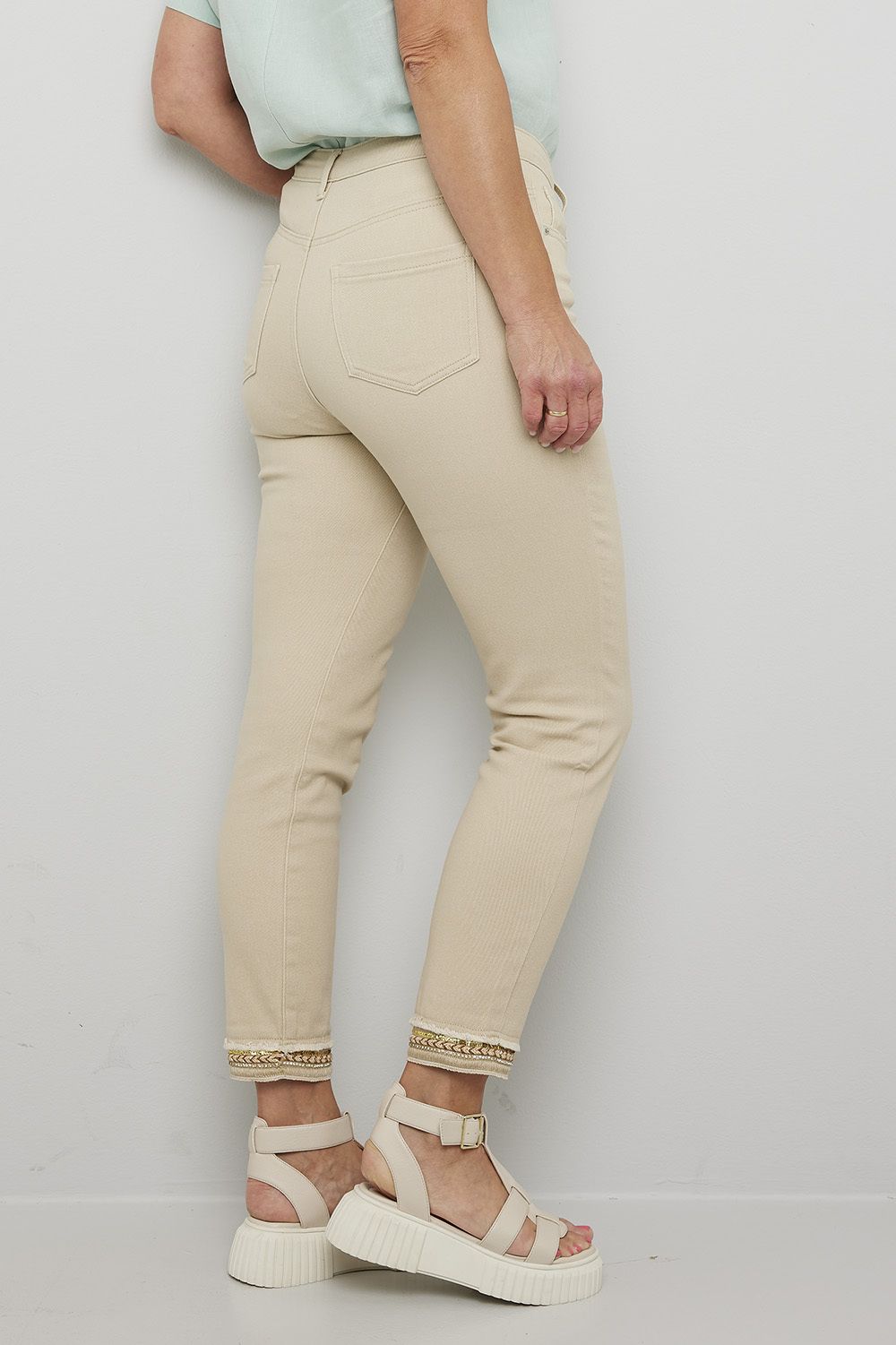 Camilla jeans med strassbånd