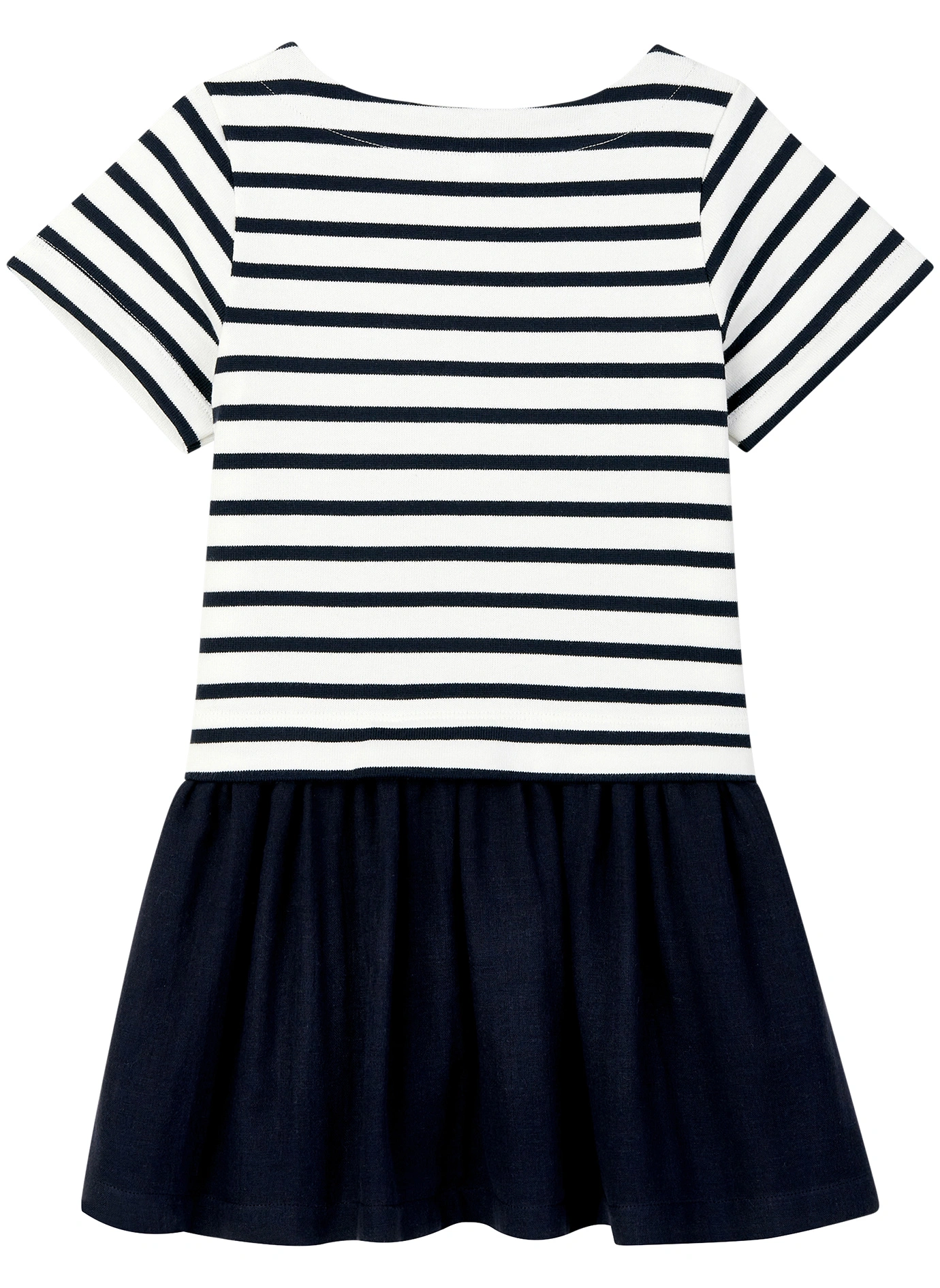 Kurzarm-Kleid BIBIBUS in marshmallow/smoking