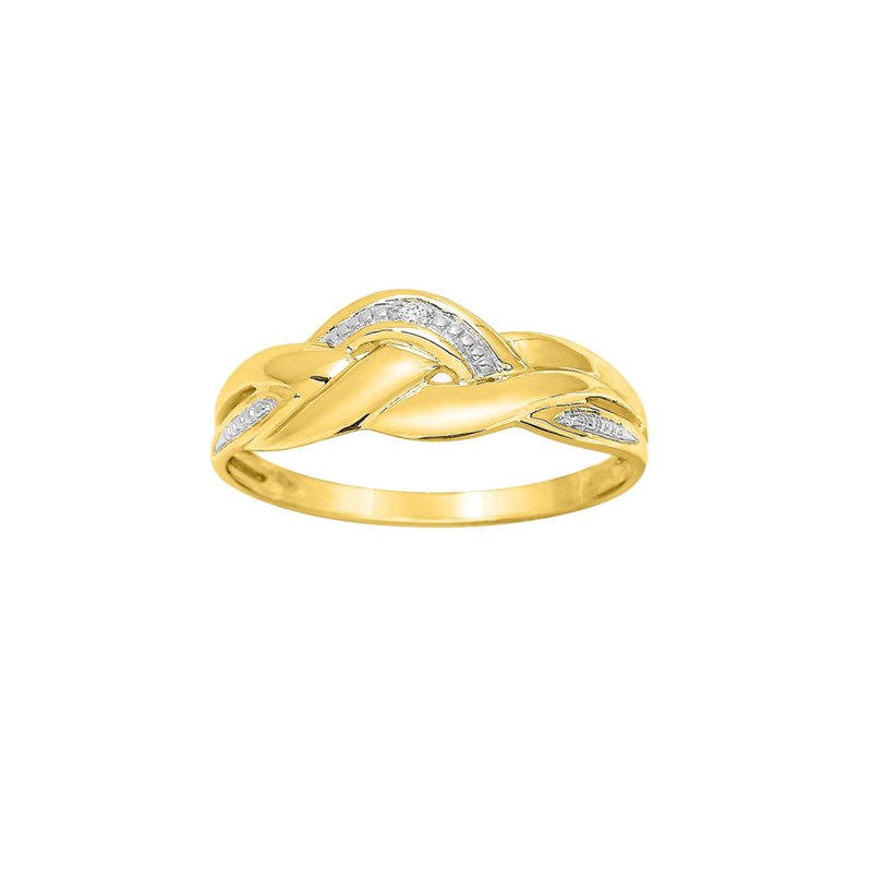 Bague Femme - Or 18 Carats - Diamant 0,01 Carats