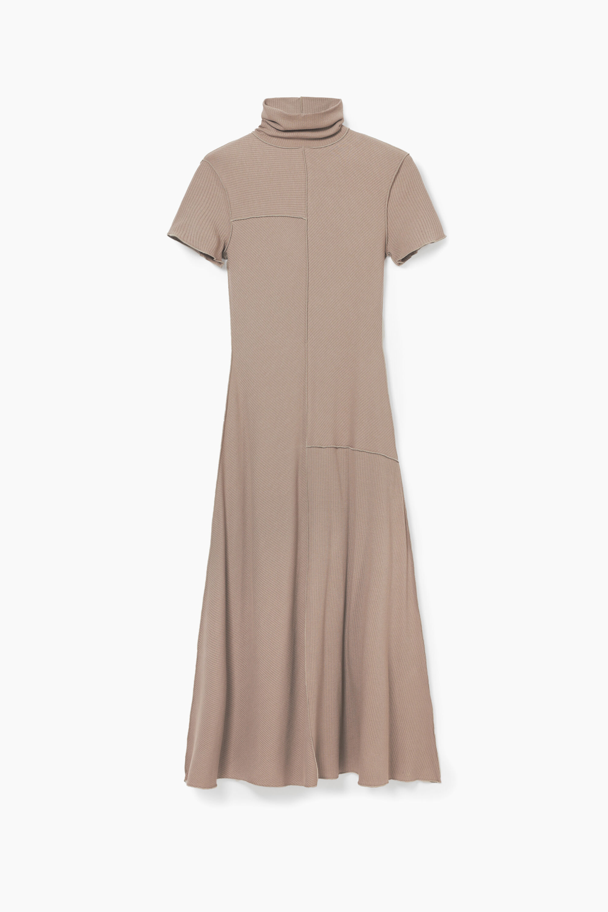 Vestido midi de gola alta