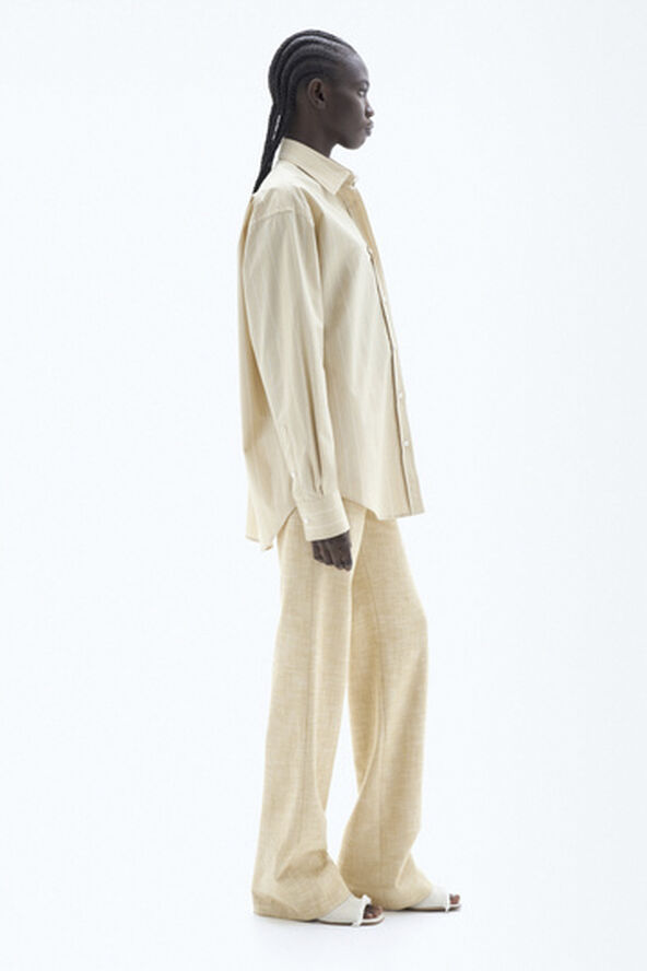 Filippa K Stripe Poplin Shirt Dark yello