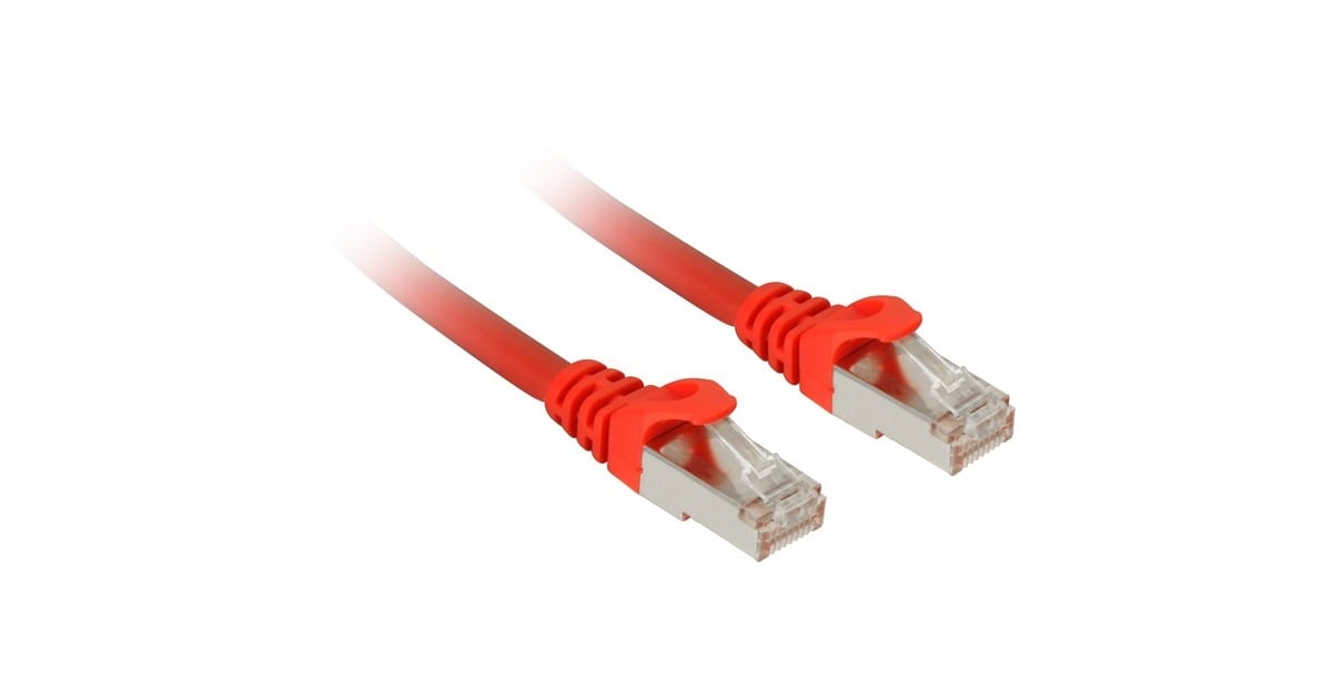 SharkoonPatchkabel SFTP, RJ-45 met Cat.7a  (Rood, 10 meter, Ruwe kabel)