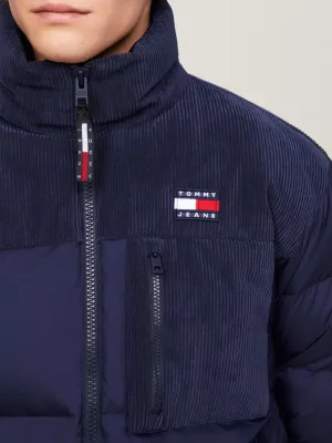 Puffer Alaska de penas recicladas com cordão