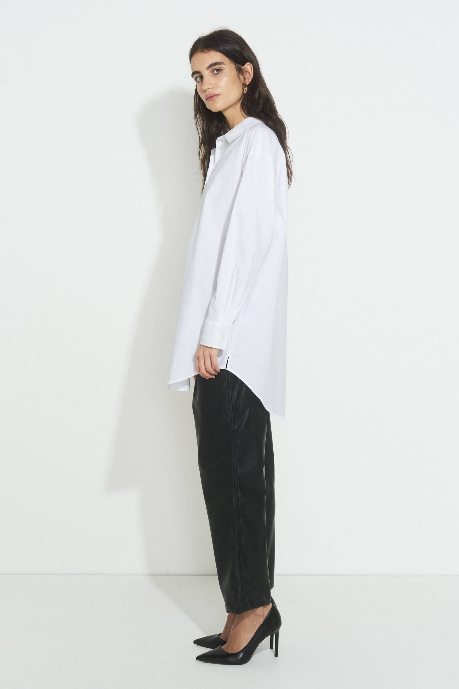 Ruby oversized poplin blouse wit