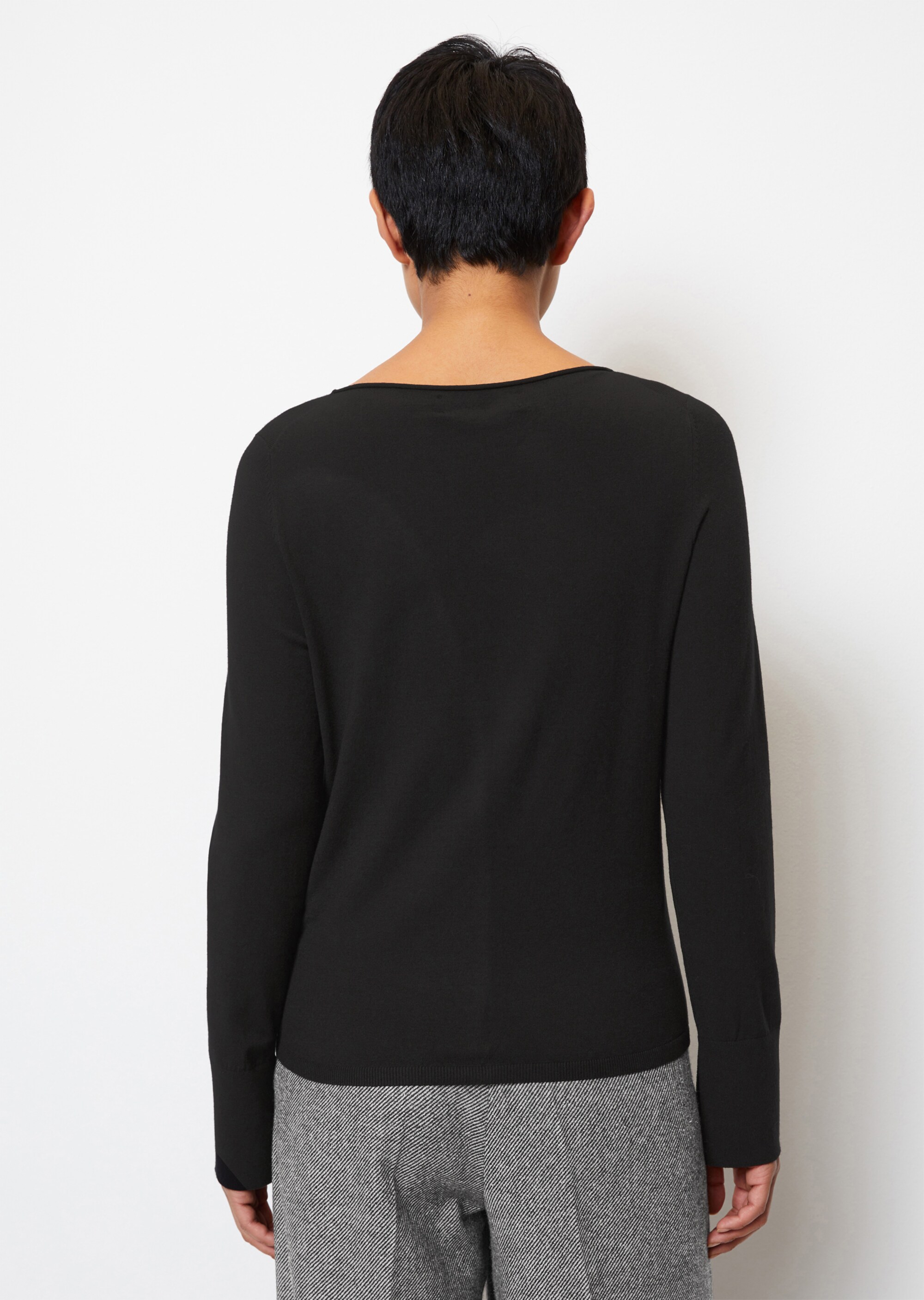 Feinstrick-Pullover slim aus LENZING™ ECOVERO™