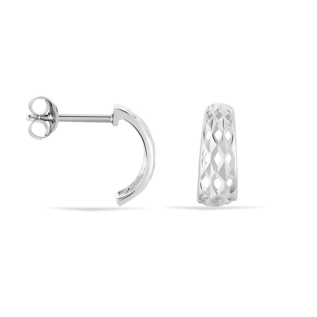 Créoles Sybilles Argent Blanc