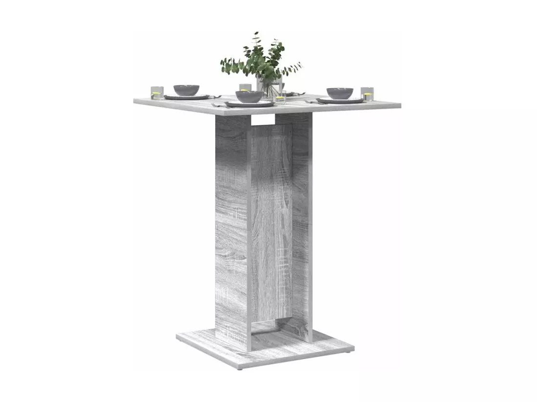 Table de bistro Sonoma gris 60x60x75 cm Bois d'ingénierie