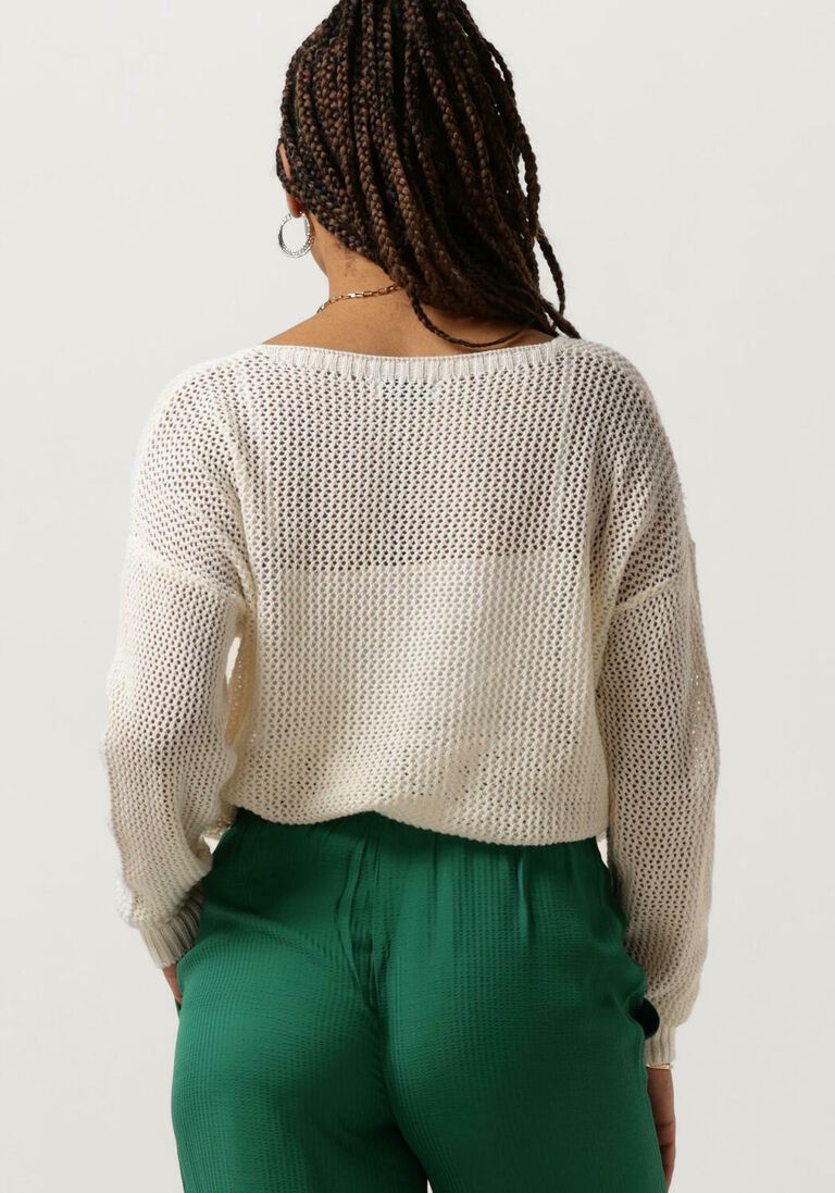 SIMPLE ecru simple top knit-eco-50co-24-1
