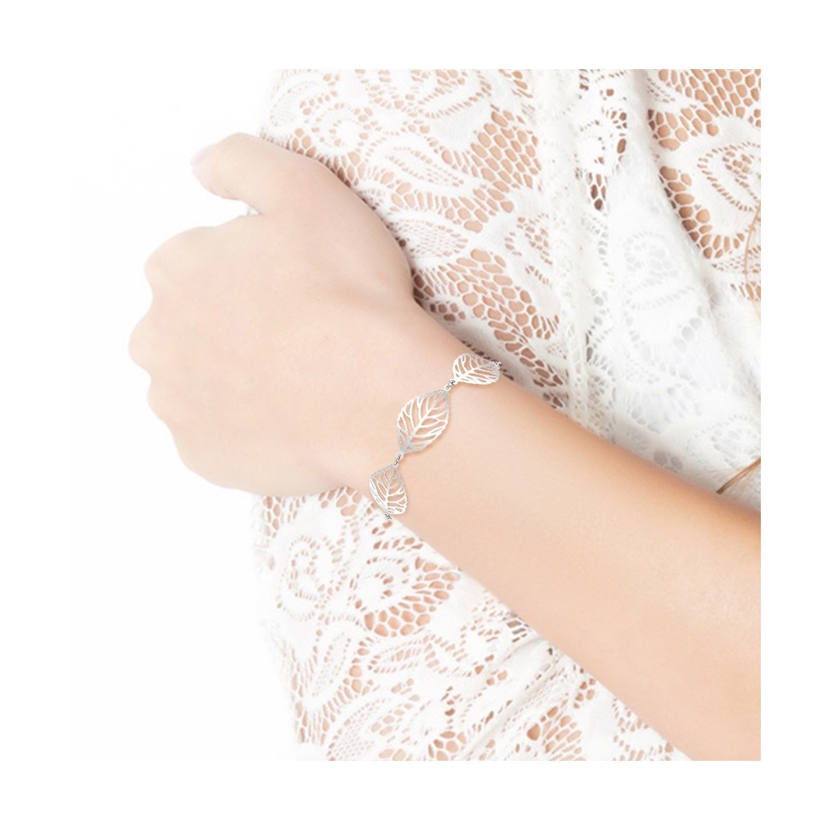 Bracelet feuilles SC Crystal
