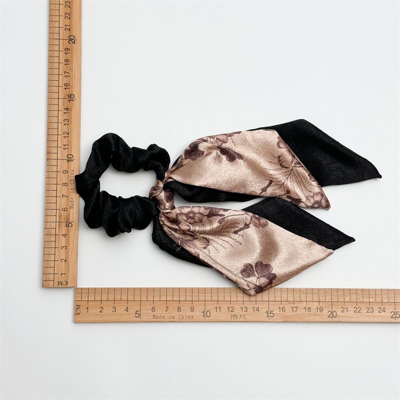 enthice - Print satijnen scrunchie