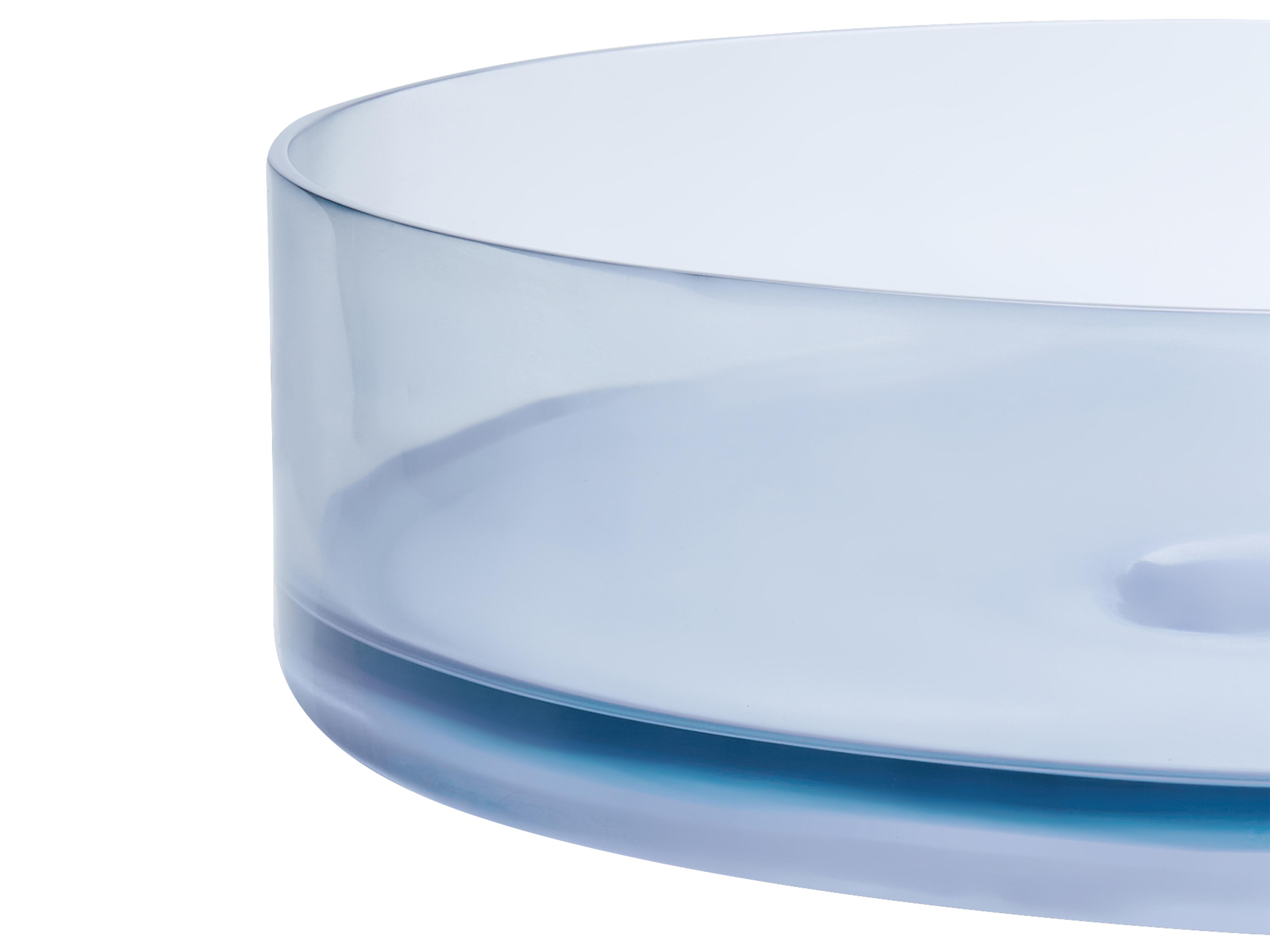 Wastafel voor aanrechtblad TOLOSA ⌀ 36 cm Solid surface Lichtblauw
