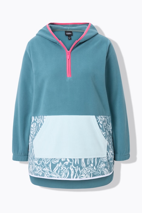 Fleece-Hoodie, Kängurutasche, Kapuze, Langarm
