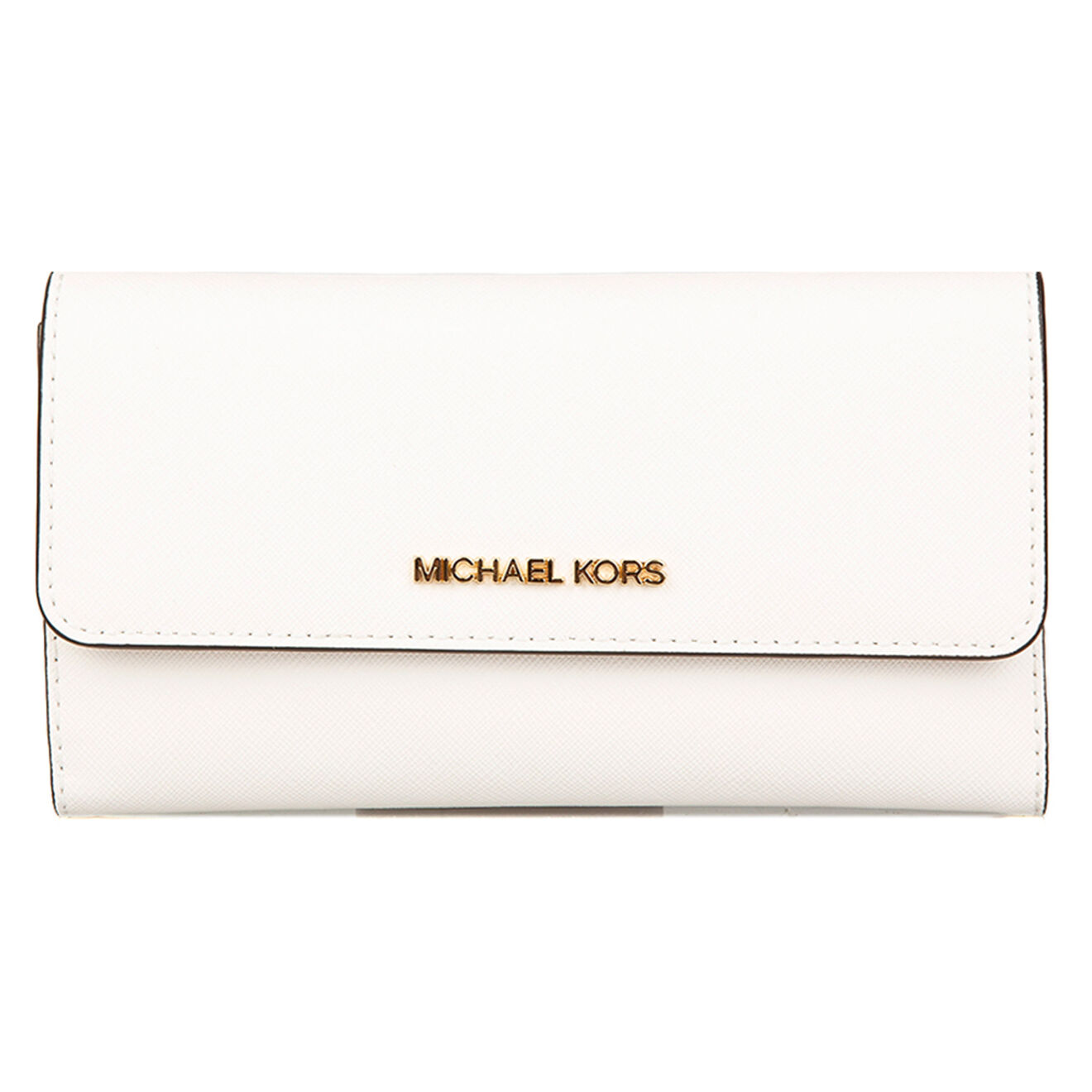 Michael Kors Portefeuille en Cuir Jet Set Travel blanc - 19x10 cm