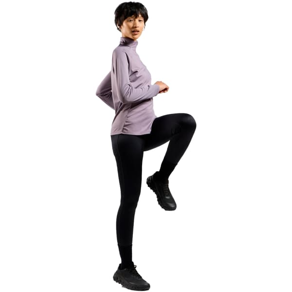 T-shirt running ODLO ESSENTIAL CERAMIWARM MID LAYER 1/2 ZIP W GRAY RIDGE