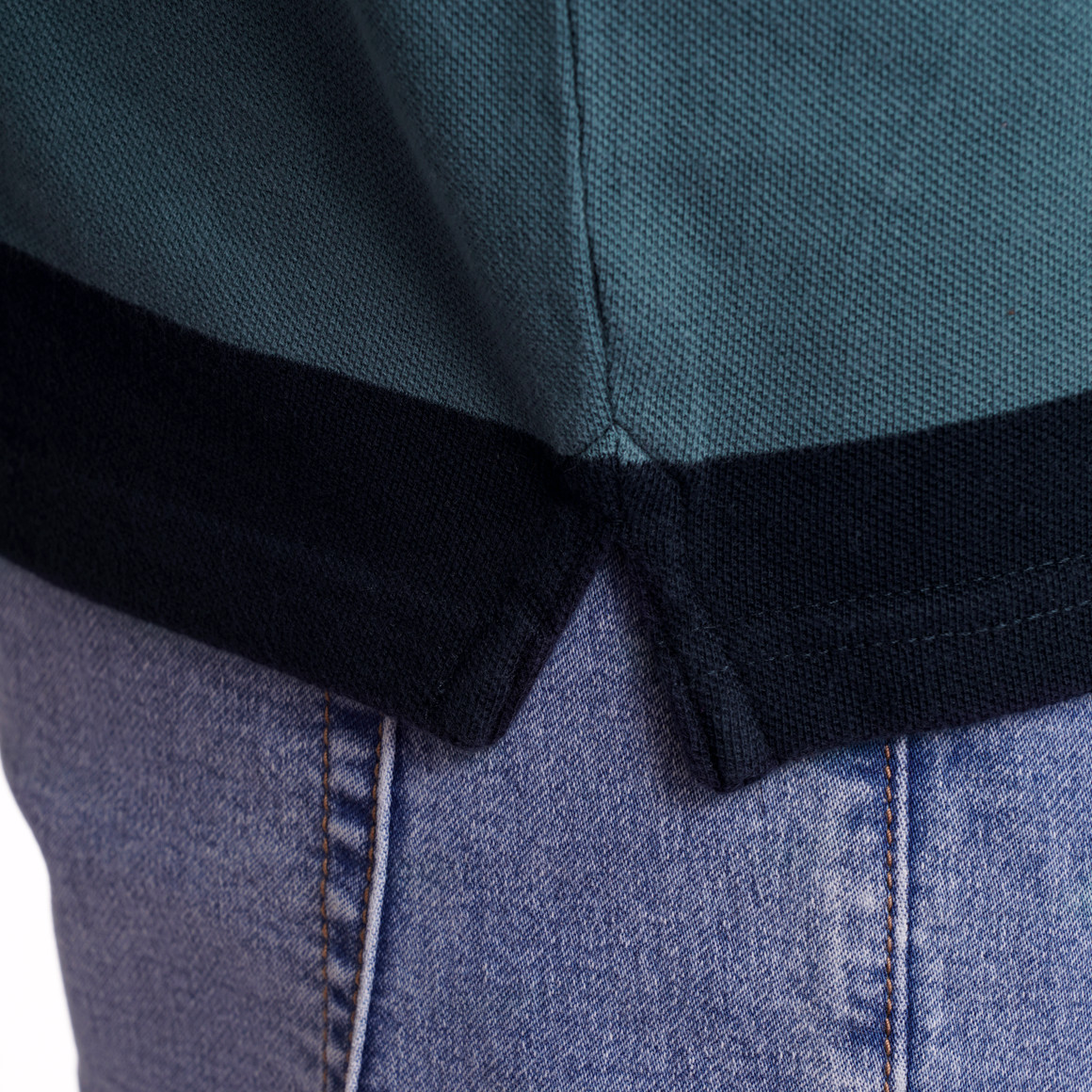 Jonas Nielsen Herren Poloshirt mit Streifen dunkelblau / hellblau