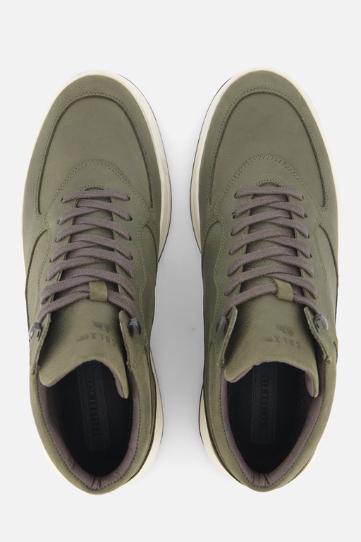 Cycleur de Luxe Drapeau Sneakers groen Leer