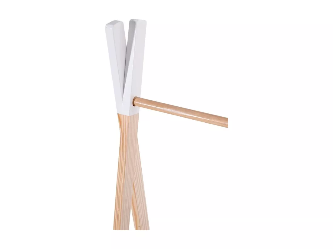 Well Home - Portemanteau Enfant en Bois - Coloris Naturel H.126 cm pratique et spacieux