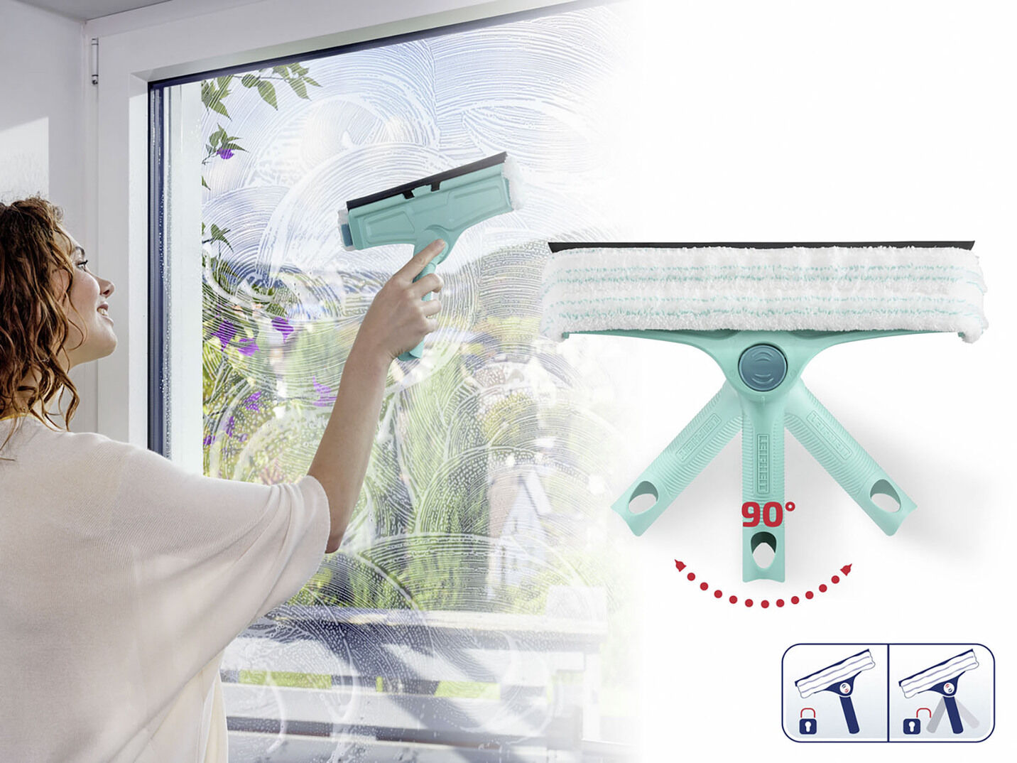Fenster-& Rahmenwischer 4in1