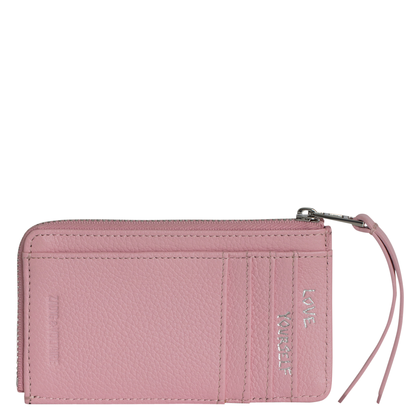 ZV CARD - Porte-cartes en cuir velours | Rose