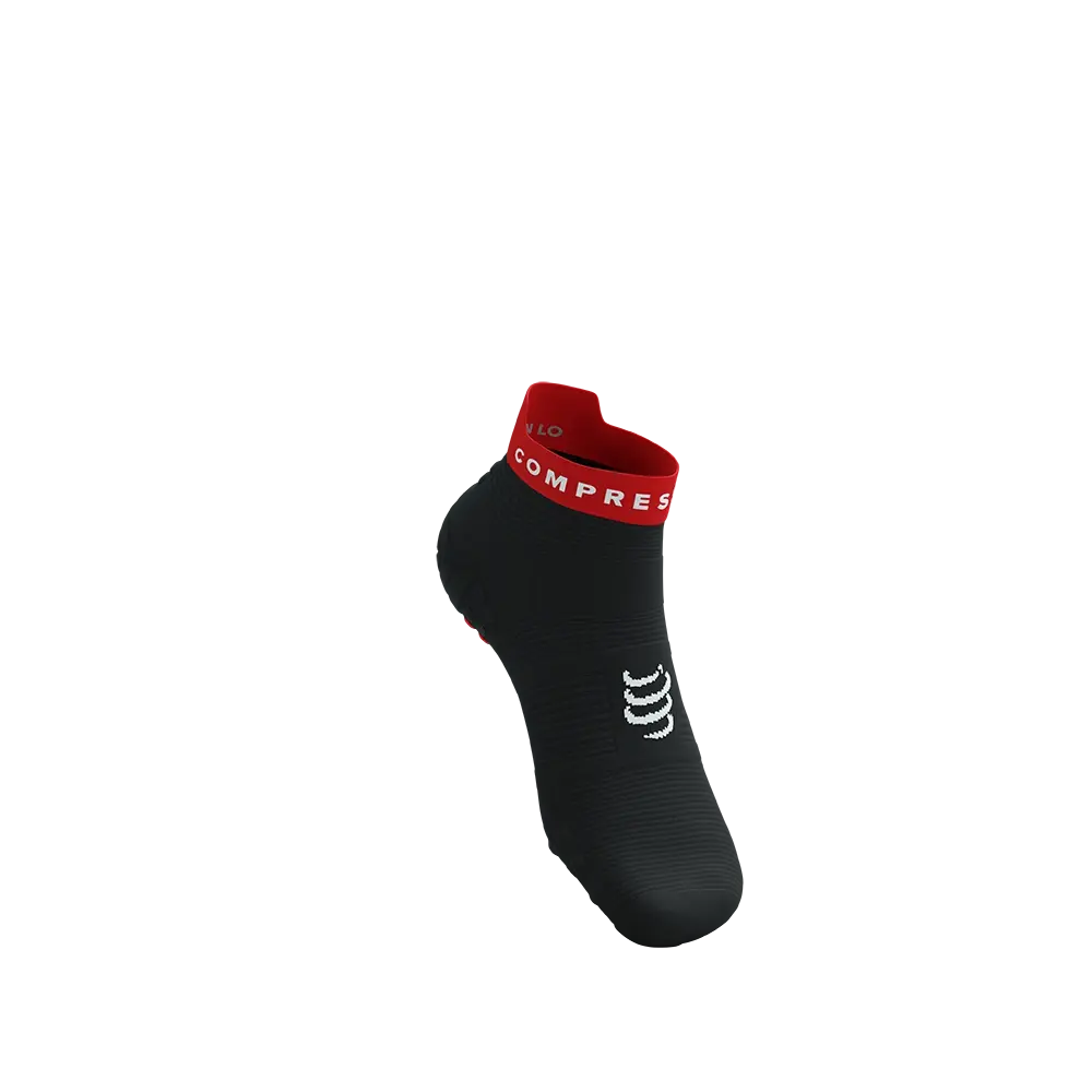 Compressport Pro Racing v4.0 Run Low Compressiesokken Zwart/Rood/Wit