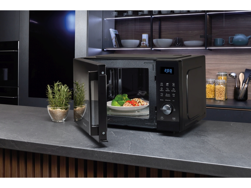 MICRO ONDAS COM GRILL HISENSE H23MOBSD1HG PRETO 23L