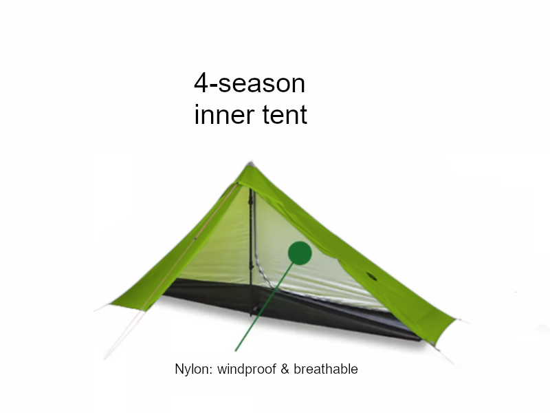 3F UL GEAR PRO 4 seizoenen 1-persoons tent - White